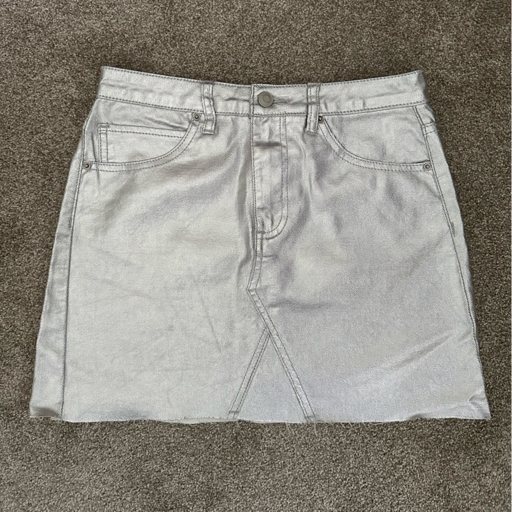Forever 21 silver miniskirt